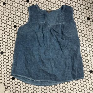 Lilla P Blue Sleeveless Top